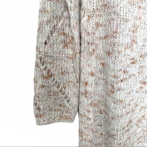 NWT Jessica Simpson Cowl Neck Fuzzy Knit Sweater Tan/Cream Size XS - Picture 5 of 8